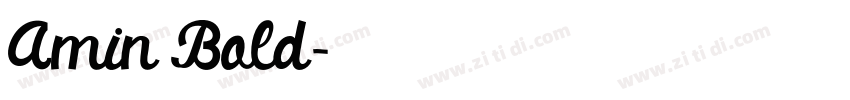 Amin Bold字体转换